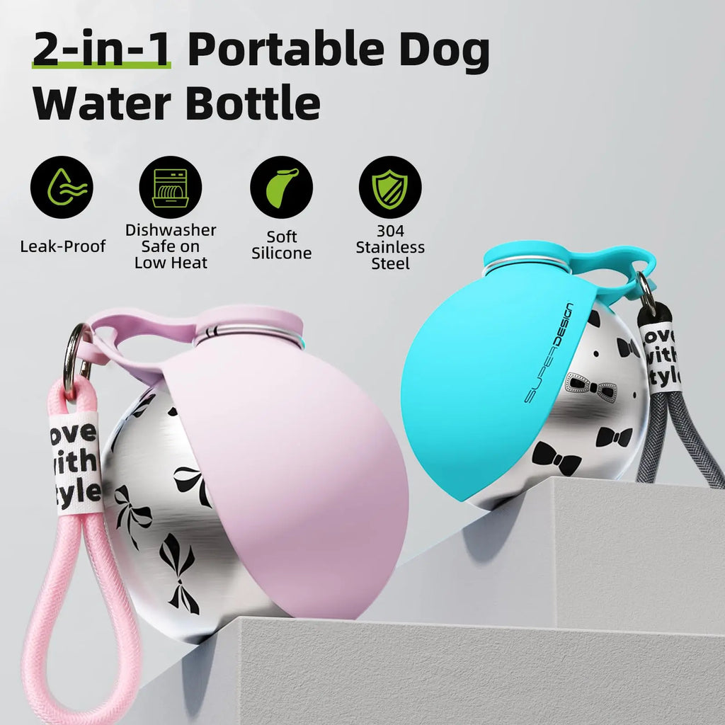 Gourde de voyage pour petit chien – anti-fuite et compacte