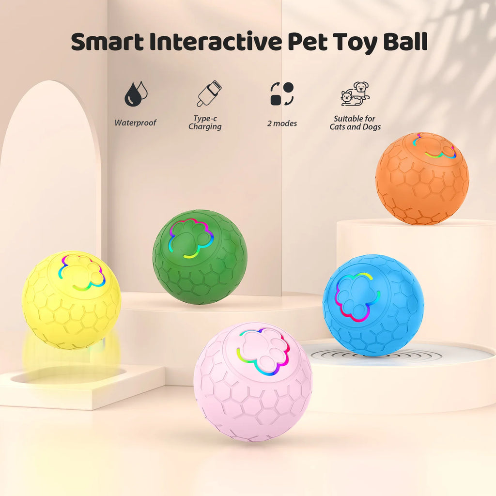 Balle rebondissante lumineuse pour chien – LED, étanche, rechargeable